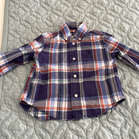 Ralph Lauren 2T button down plaid shirt - Picture 1 of 5